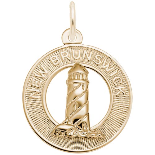 Gold Plate New Brunswick Lighthouse Charm by Rembrandt Charms
