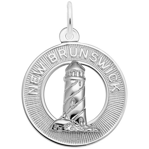 14K White Gold New Brunswick Lighthouse Charm by Rembrandt Charms