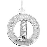 14K White Gold New Brunswick Lighthouse Charm by Rembrandt Charms