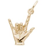 10K Gold I Love You Hand Sign Charm by Rembrandt Charms