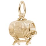 Gold Plate Barrel Keg Charm by Rembrandt Charms