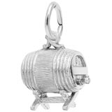 14K White Gold Barrel Keg Charm by Rembrandt Charms