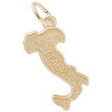 10K Gold Italy Map Charm by Rembrandt Charms