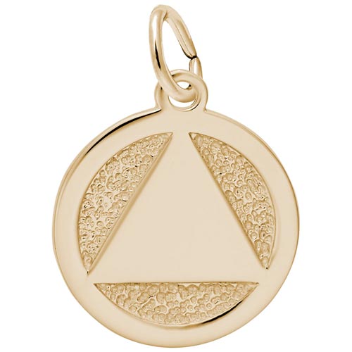 14K Gold AA Alcoholics Anonymous Charm by Rembrandt Charms 14K Gold AA Alcoholics Anonymous Charm by Rembrandt Charms