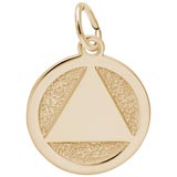 10K Gold AA Alcoholics Anonymous Charm by Rembrandt Charms