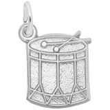 14K White Gold Drum Charm by Rembrandt Charms