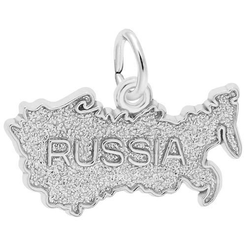 Sterling Silver Russia Map Charm by Rembrandt Charms Sterling Silver Russia Map Charm by Rembrandt Charms