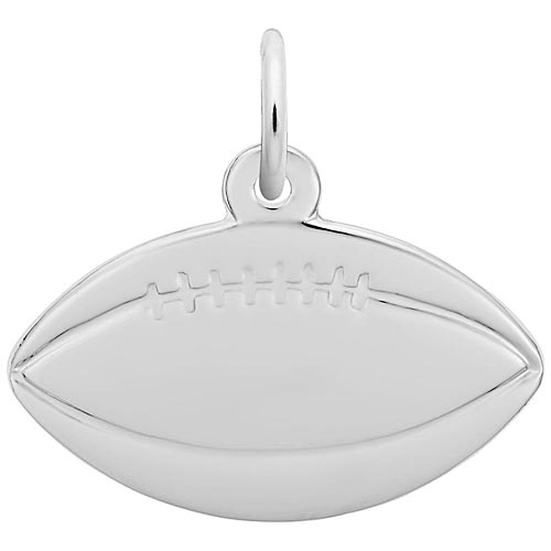 14k White Gold Football Charm by Rembrandt Charms