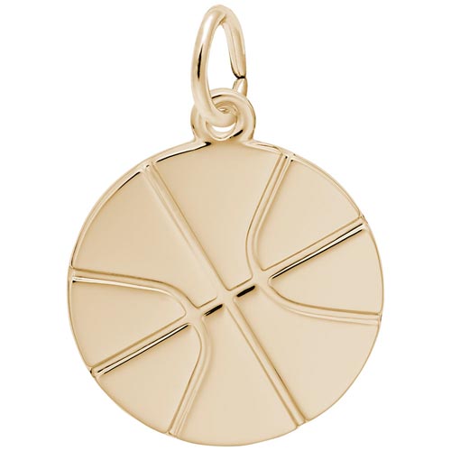 Gold Plated Basketball Charm by Rembrandt Charms