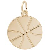 Gold Plated Basketball Charm by Rembrandt Charms