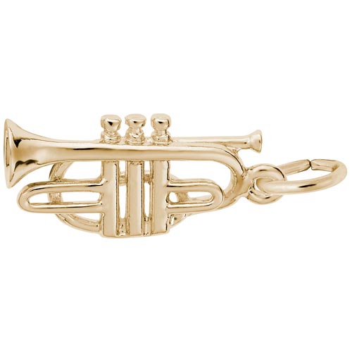 14K Gold Cornet Charm by Rembrandt Charms 14K Gold Cornet Charm by Rembrandt Charms