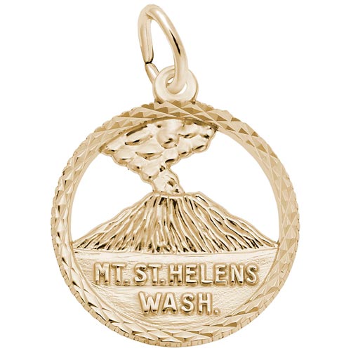 14K Gold Mt. St. Helens Washington Charm by Rembrandt Charms 14K Gold Mt. St. Helens Washington Charm by Rembrandt Charms