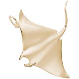 Gold Plate Manta Ray Charm by Rembrandt Charms
