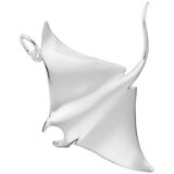 14K White Gold Manta Ray Charm by Rembrandt Charms