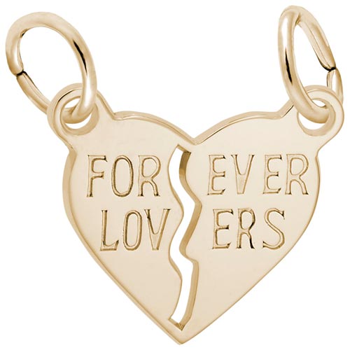 14K Gold Forever Lovers Breaks Apart by Rembrandt Charms