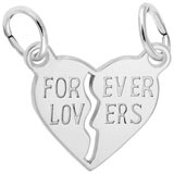 14K White Gold Forever Lovers Breaks Apart by Rembrandt Charms