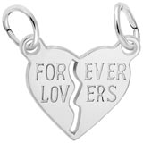 Sterling Silver Forever Lovers Breaks Apart by Rembrandt Charms