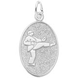 14K White Gold Martial Arts Charm by Rembrandt Charms