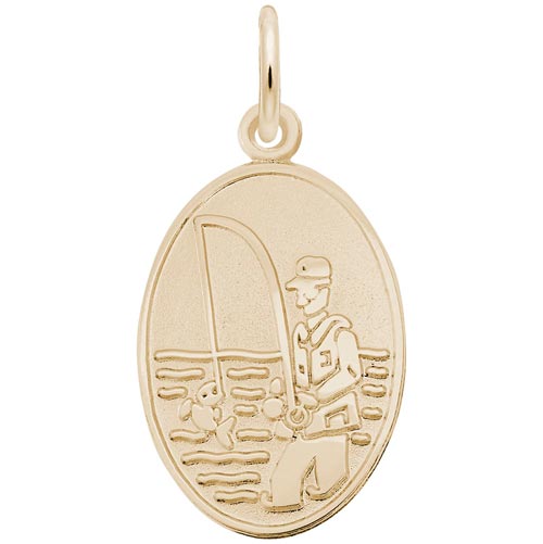 14K Gold Fisherman Charm by Rembrandt Charms 14K Gold Fisherman Charm by Rembrandt Charms