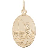 10K Gold Fisherman Charm by Rembrandt Charms
