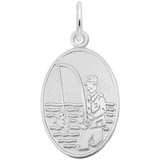 14K White Gold Fisherman Charm by Rembrandt Charms