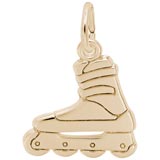 Gold Plated Inline Skate Charm by Rembrandt Charms