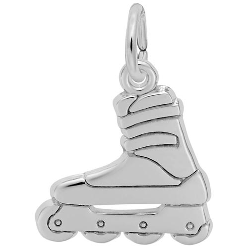 14K White Gold Inline Skate Charm by Rembrandt Charms