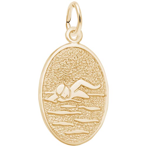 14K Gold Swimmer Charm by Rembrandt Charms