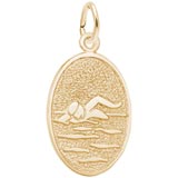 10K Gold Swimmer Charm by Rembrandt Charms