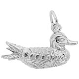 14K White Gold Duck Charm by Rembrandt Charms