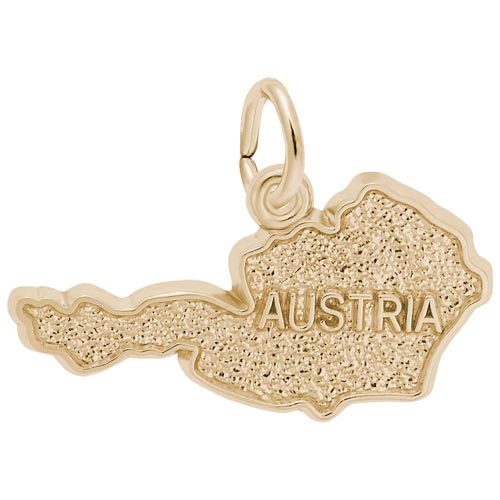 10K Gold Austria Map Charm by Rembrandt Charms 10K Gold Austria Map Charm by Rembrandt Charms
