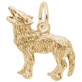 14K Gold Wolf Charm by Rembrandt Charms