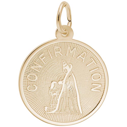 14k Gold Confirmation Girl Charm by Rembrandt Charms