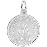 14K White Gold Confirmation Girl Charm by Rembrandt Charms