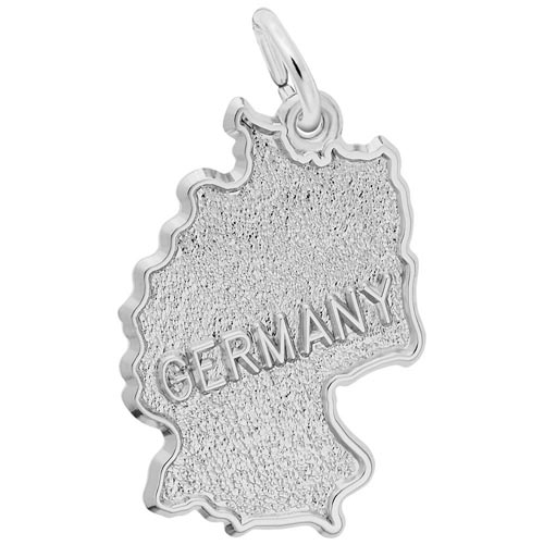 14K White Gold Map Charm by Rembrandt Charms