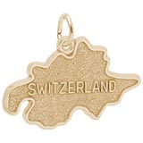 14K Gold Switzerland Map Charm by Rembrandt Charms