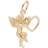 10K Gold Angel and Heart Charm by Rembrandt Charms