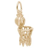 10K Gold Basketball Hoop and Net Charm by Rembrandt Charms