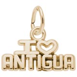14K Gold I Love Antigua Charm by Rembrandt Charms