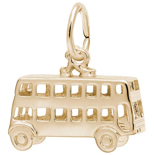 14K Gold Double Decker Bus Charm by Rembrandt Charms