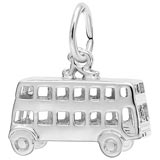 14K White Gold Double Decker Bus Charm by Rembrandt Charms