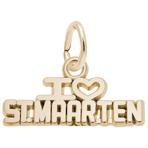 14K Gold I Love St. Maarten Charm by Rembrandt Charms 14K Gold I Love St. Maarten Charm by Rembrandt Charms