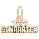 10K Gold I Love St. Maarten Charm by Rembrandt Charms