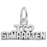 14K White Gold I Love St. Maarten Charm by Rembrandt Charms