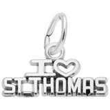 14K White Gold I Love St. Thomas Charm by Rembrandt Charms