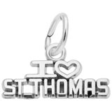 Sterling Silver I Love St. Thomas Charm by Rembrandt Charms