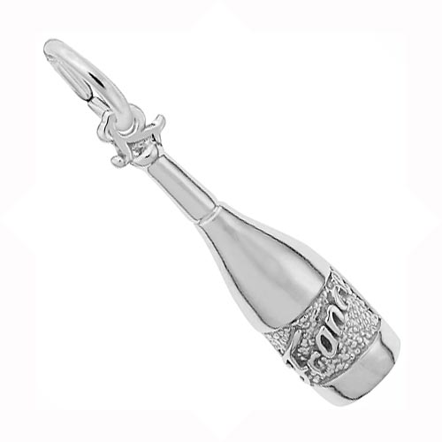 Sterling Silver French Wine Bottle Charm by Rembrandt Charms
