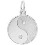 14K White Gold Yin Yang Charm by Rembrandt Charms