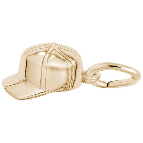14K Gold Baseball Hat Accent Charm by Rembrandt Charms 14K Gold Baseball Hat Accent Charm by Rembrandt Charms