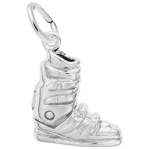 14K White Gold Ski Boot Charm by Rembrandt Charms